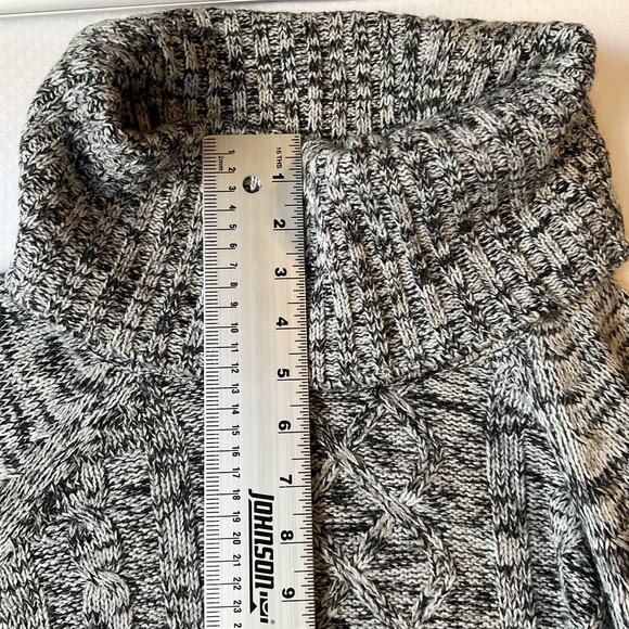 Jason Maxwell Women Sweatshirt Size 2X Gray Cable Knit Long Sleeve Turtleneck - Picture 7 of 8
